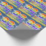 [ Thumbnail: Rainbow Look "32" & "Happy Birthday", Clouds, Sky Wrapping Paper ]