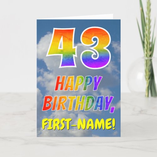 Rainbow Look 43  HAPPY BIRTHDAY Clouds Sky Card