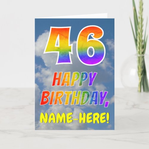 Rainbow Look 46  HAPPY BIRTHDAY Clouds Sky Card