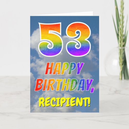 Rainbow Look 53  HAPPY BIRTHDAY Clouds Sky Card