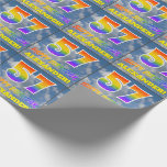 [ Thumbnail: Rainbow Look "57" & "Happy Birthday", Clouds, Sky Wrapping Paper ]