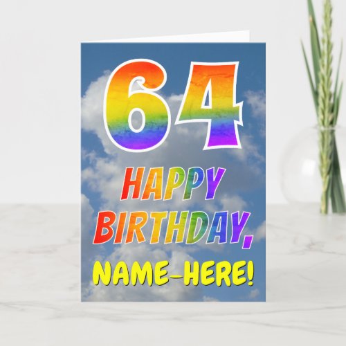 Rainbow Look 64  HAPPY BIRTHDAY Clouds Sky Card