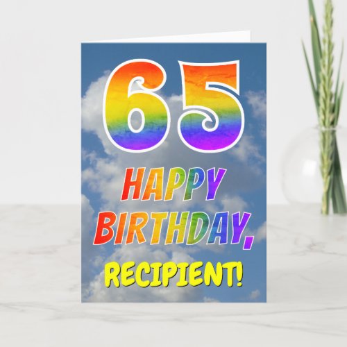 Rainbow Look 65  HAPPY BIRTHDAY Clouds Sky Card