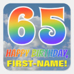 [ Thumbnail: Rainbow Look "65" & "Happy Birthday", Clouds, Sky Sticker ]