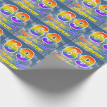 [ Thumbnail: Rainbow Look "69" & "Happy Birthday", Clouds, Sky Wrapping Paper ]