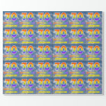 [ Thumbnail: Rainbow Look "70" & "Happy Birthday", Clouds, Sky Wrapping Paper ]