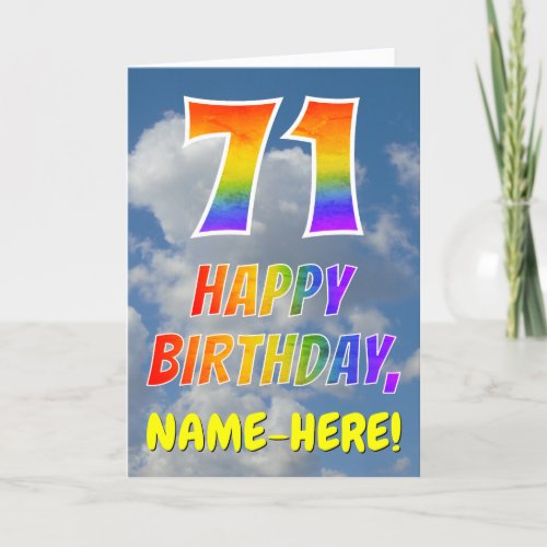 Rainbow Look 71  HAPPY BIRTHDAY Clouds Sky Card