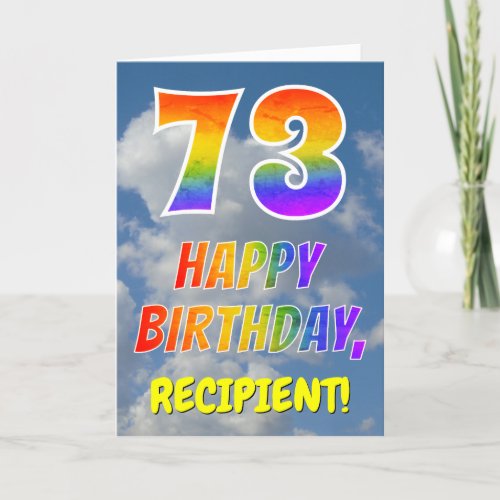 Rainbow Look 73  HAPPY BIRTHDAY Clouds Sky Card