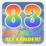 [ Thumbnail: Rainbow Look "83" & "Happy Birthday", Clouds, Sky Sticker ]