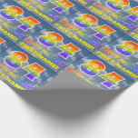 [ Thumbnail: Rainbow Look "84" & "Happy Birthday", Clouds, Sky Wrapping Paper ]