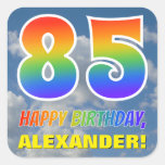 [ Thumbnail: Rainbow Look "85" & "Happy Birthday", Clouds, Sky Sticker ]