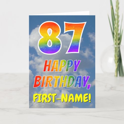 Rainbow Look 87  HAPPY BIRTHDAY Clouds Sky Card