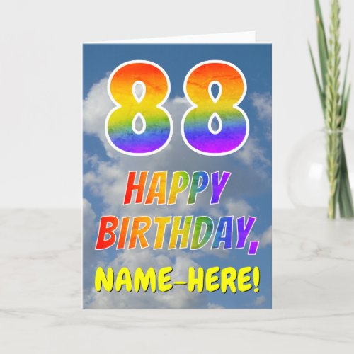 Rainbow Look 88  HAPPY BIRTHDAY Clouds Sky Card