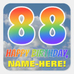 [ Thumbnail: Rainbow Look "88" & "Happy Birthday", Clouds, Sky Sticker ]
