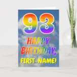 [ Thumbnail: Rainbow Look "93" & "Happy Birthday", Clouds, Sky Card ]