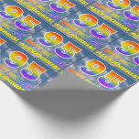 [ Thumbnail: Rainbow Look "95" & "Happy Birthday", Clouds, Sky Wrapping Paper ]