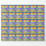 [ Thumbnail: Rainbow Look "98" & "Happy Birthday", Clouds, Sky Wrapping Paper ]