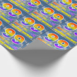 [ Thumbnail: Rainbow Look "99" & "Happy Birthday", Clouds, Sky Wrapping Paper ]