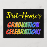 [ Thumbnail: Rainbow Look "Graduation Celebration!" Invitation ]