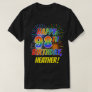 Rainbow Look HAPPY 98TH BIRTHDAY; Fireworks + Name T-Shirt