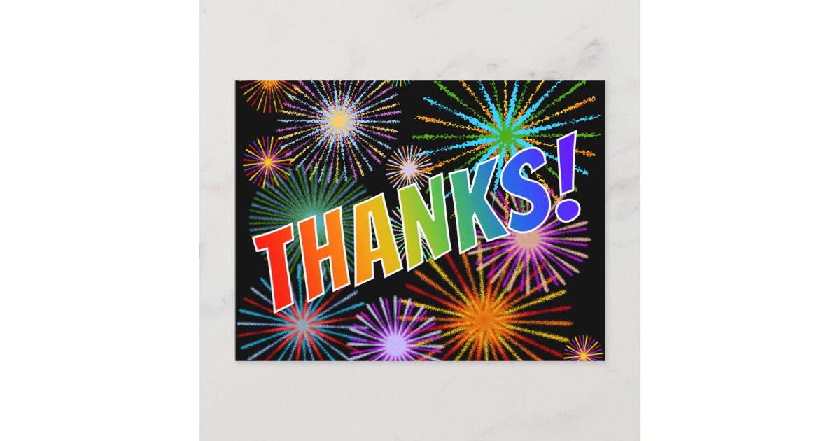 Thanks Fireworks Rainbow Look