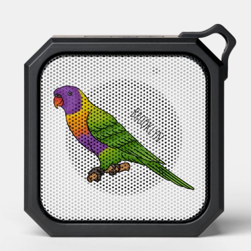 Rainbow lorikeet bird cartoon illustration  bluetooth speaker