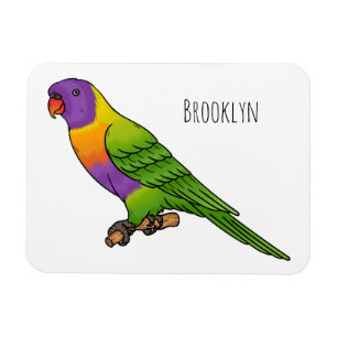 Rainbow lorikeet bird cartoon illustration magnet