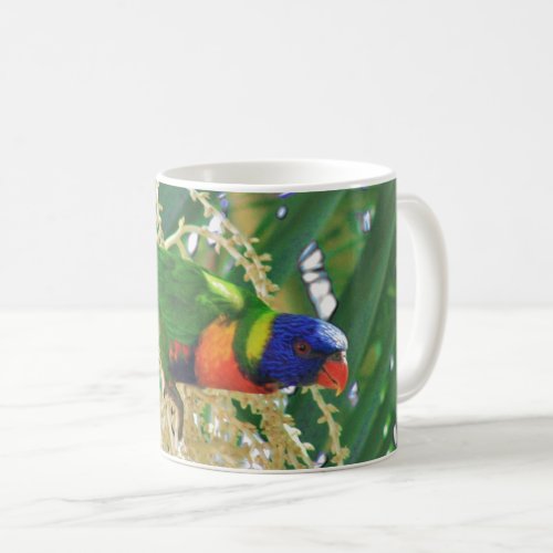 Rainbow Lorikeet Green Bird Photo Coffee Mug