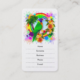 Rainbow Lorikeet Parrot Business Cards