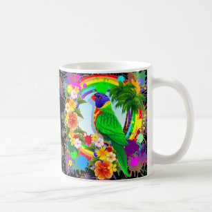 Rainbow Lorikeet Parrot Mugs