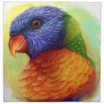Rainbow Lorikeet Realistic Painting Napkin