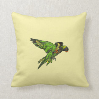 Rainbow Lorikeet (Trichoglossus haematodus) Throw Pillow