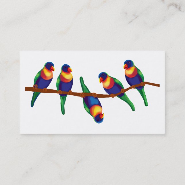Rainbow lorikeets business card (Back)