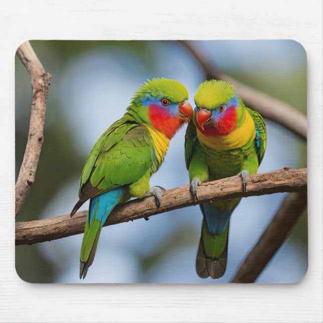 Rainbow Lorikeets Mouse Pad (Front)