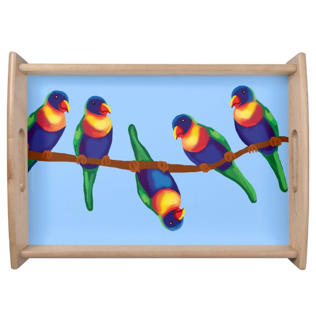 Rainbow lorikeets serving tray (Front)