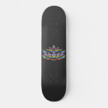 Rainbow Lotus Flower Skateboard at Zazzle