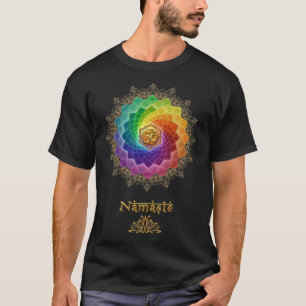 Rainbow Lotus Om Namaste girl T-Shirt