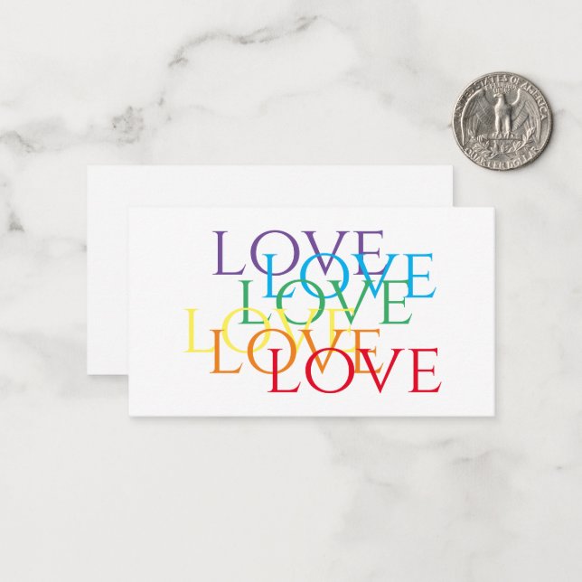 RAINBOW LOVE 3.5x2 Flat Card (Front/Back In Situ)