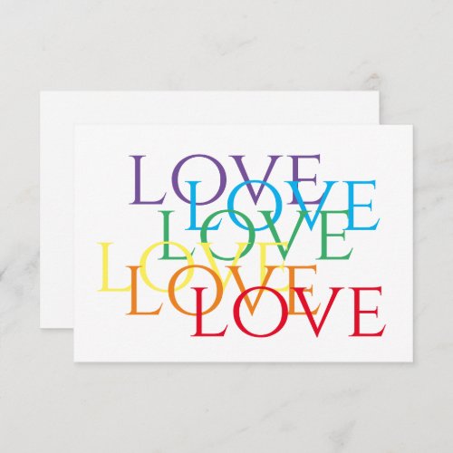 RAINBOW LOVE 35x55 Flat Card