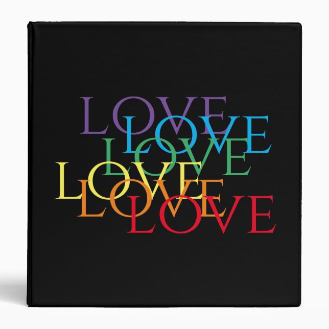 RAINBOW LOVE 3-Ring Binder  (Front)