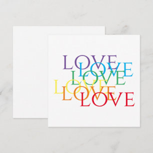 RAINBOW LOVE 5.25x5.25 Flat Card