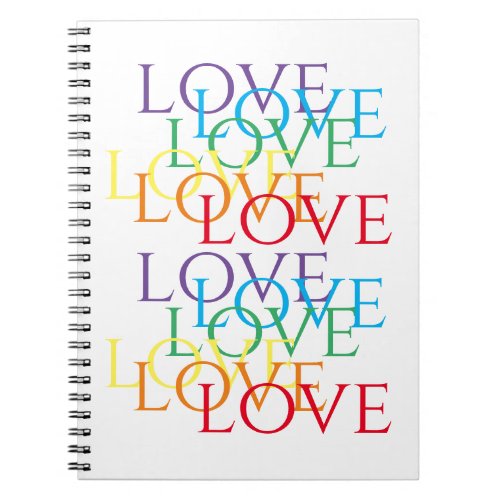RAINBOW LOVE 65x875 Spiral Notebook