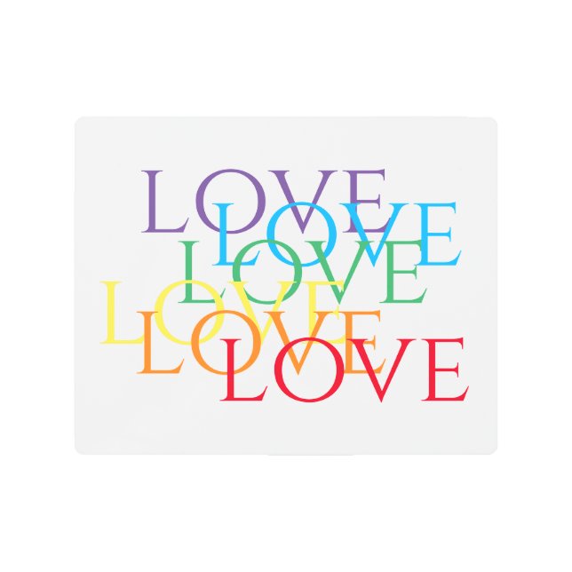 RAINBOW LOVE Acrylic Wall Art  (Front)