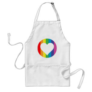 rainbow love adult apron