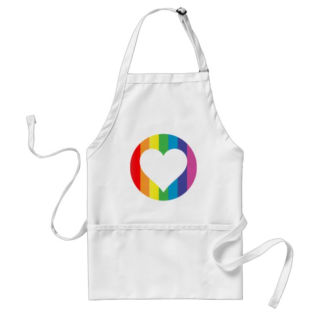 rainbow love adult apron (Front)