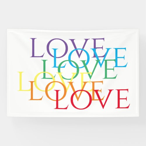 RAINBOW LOVE Banner 4x6 