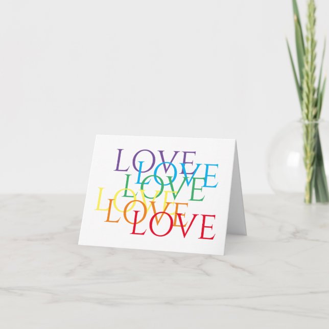 RAINBOW LOVE Blank Notecard (Front)