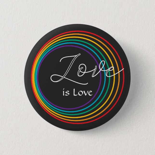Rainbow Love Button (Front)