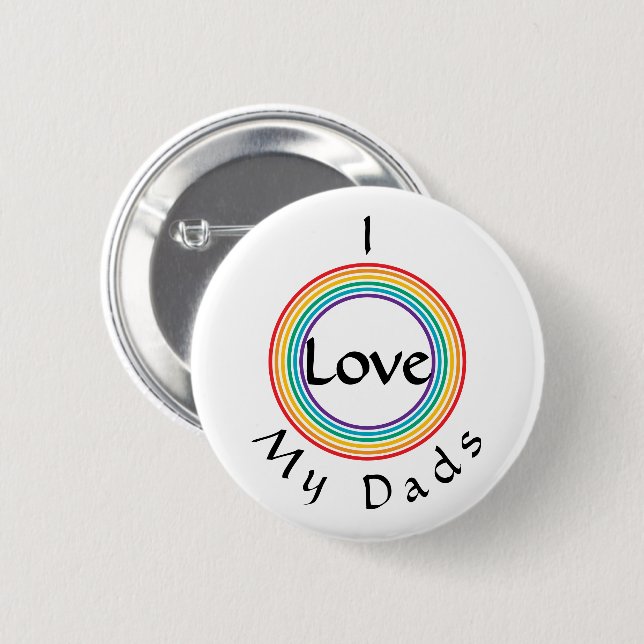 Rainbow Love Button (Front & Back)