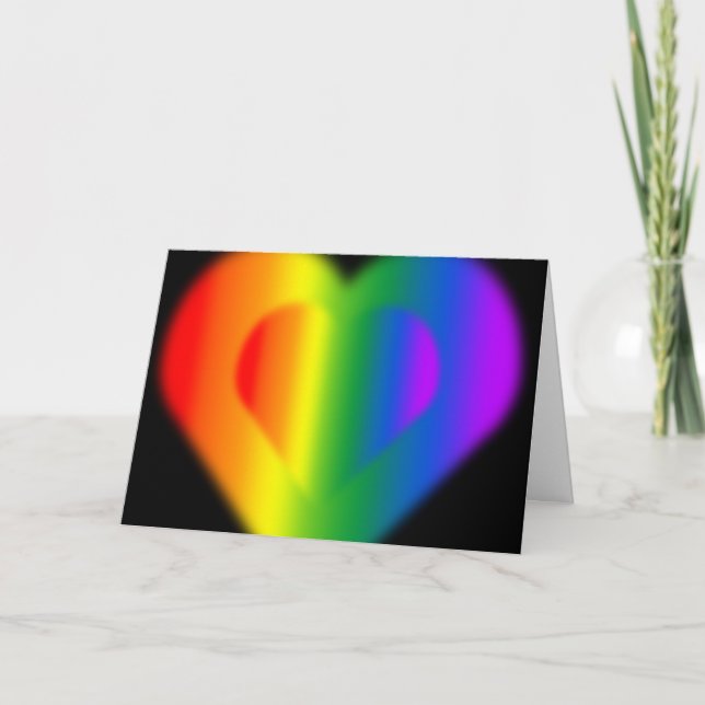 Rainbow Love Cards Personalized Gay Pride Cards (Front)